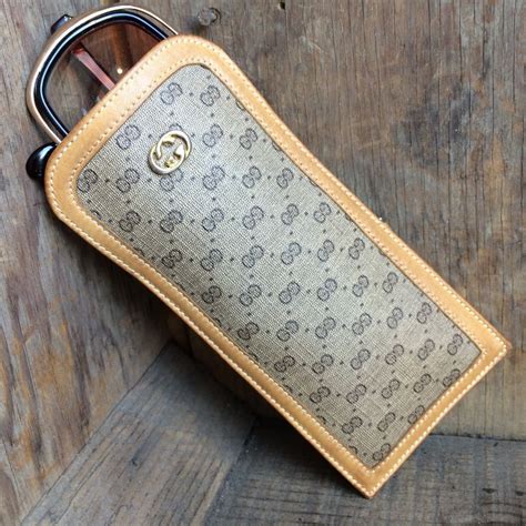 sunglass case gucci|vintage gucci eyeglass case.